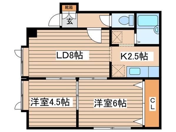 タウンハウスＫの物件間取画像